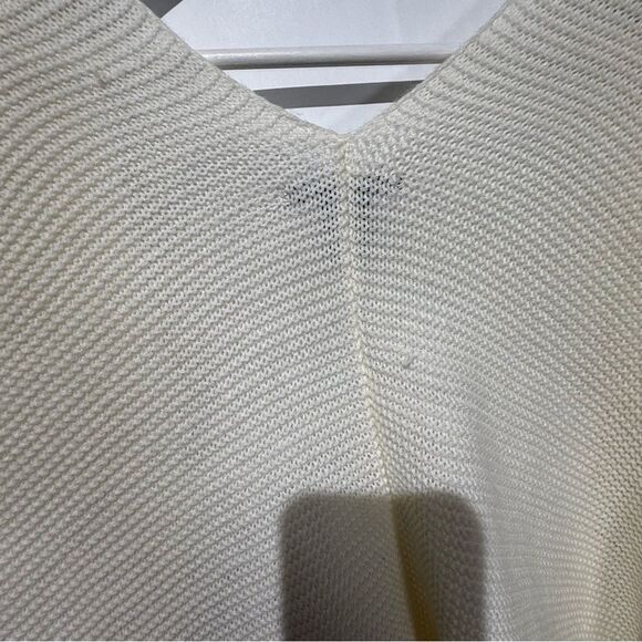 Do Everything in Love Cream Knit Poncho with stipes one size - Picture 5 of 5